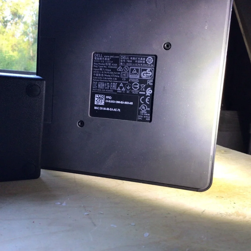 Dell TB16 Thunderbolt Dock with 180W charger adapter obo